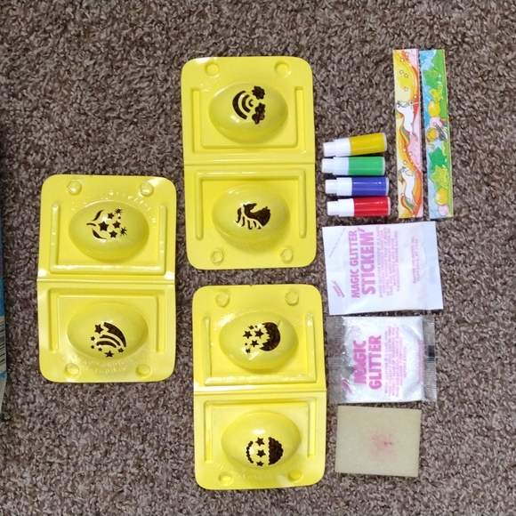 Vintage 1983 Rainbow Brite Stencil An Egg Decorating Kit - Picture 5 of 6
